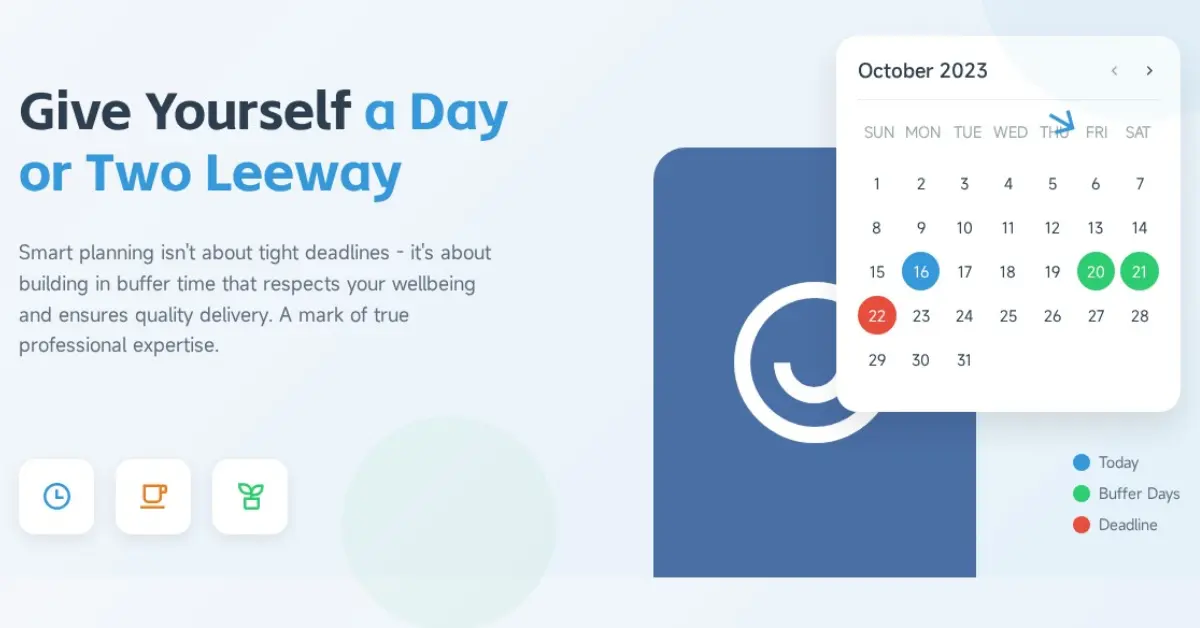 Give Yourself a Day or Two Leeway